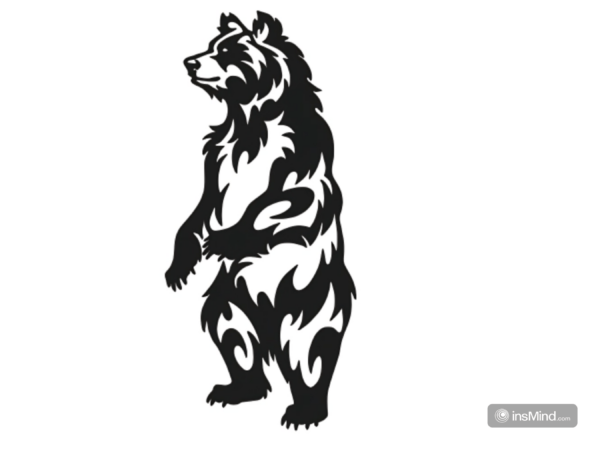 Artikel 76A Wooden Bear, Wall Art, Wooden Bear Gift