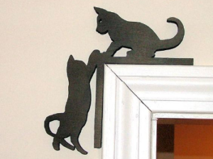 Artikel 100 Playful Cat Silhouette Door Frame Decoration