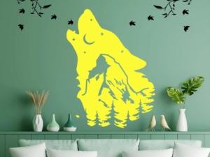 Artikel 101 Wood Wolf wall Decoration
