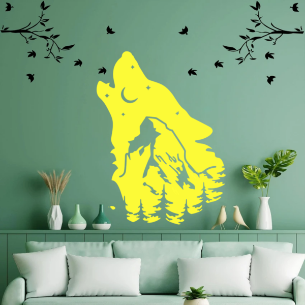 Artikel 101 Wood Wolf wall Decoration