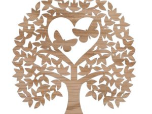 Artikel 98 Love Tree Wall Art, Wooden Family Tree, Nature-Inspired Heart Tree Wall Hanging