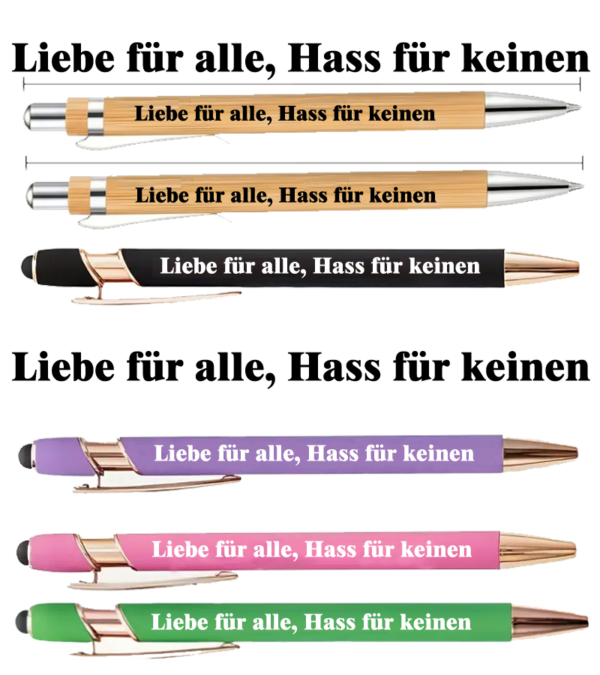 Artikel 6B personalized 50 Ballpoint Liebe für alle, Hass für keinen " Dual Function Stylus Pen