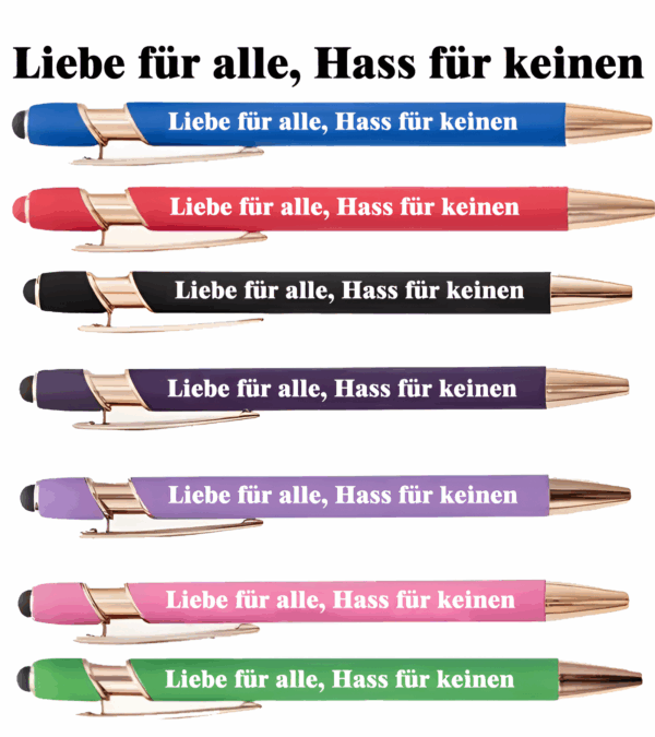 Artikel 6 personalized Ballpoint Liebe für alle, Hass für keinen " Dual Function Stylus Pen