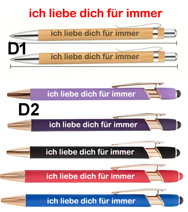 Artikel 23 3pencils I Love You Forever, Ballpoint Pen – A Timeless Message of Love, ich liebe dich für immer