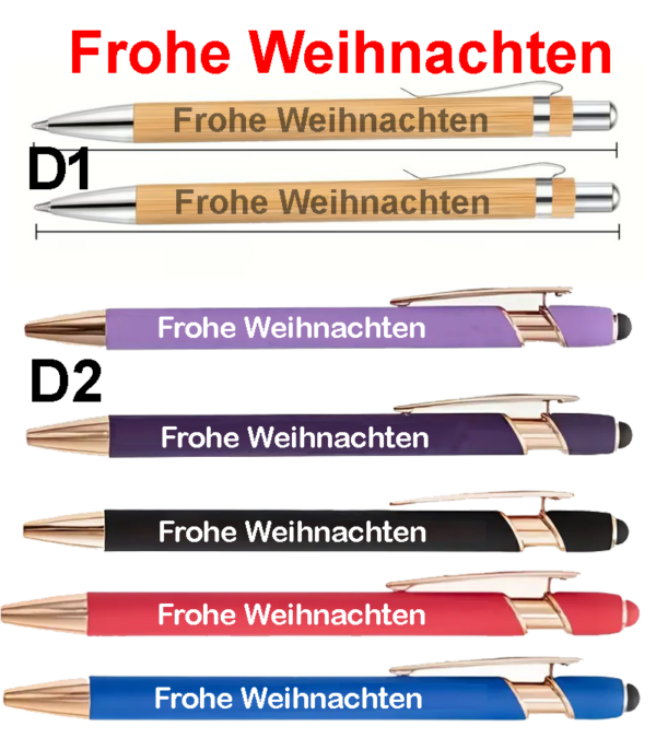 Artikel 11 3pencils personalise  Frohe Weihnachten, Merry Christmas