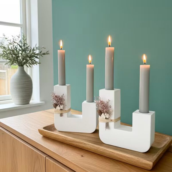 Artikel 29 U-Shaped Candle Stick, Geometric Candle Holder