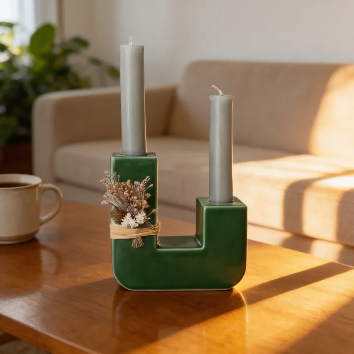 Artikel 29 U-Shaped Candle Stick, Geometric Candle Holder