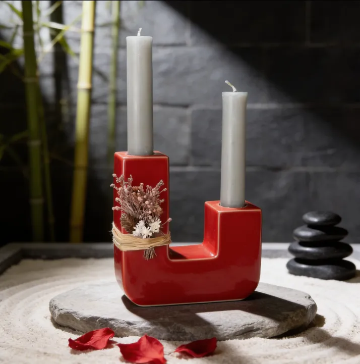 Artikel 29 U-Shaped Candle Stick, Geometric Candle Holder