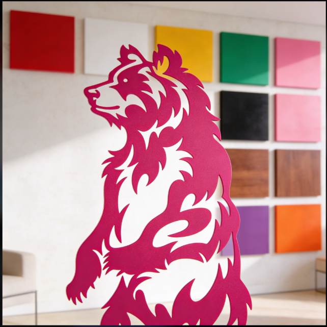 Artikel 76A Wooden Bear, Wall Art, Wooden Bear Gift
