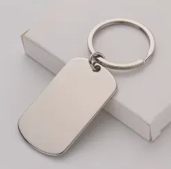 Artikel 1670 3 Pieces Premium Polished Metallic Keychain & Personalise