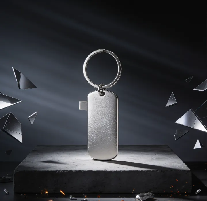 Artikel 1670 3 Pieces Premium Polished Metallic Keychain & Personalise