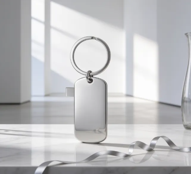 Artikel 1670 3 Pieces Premium Polished Metallic Keychain & Personalise