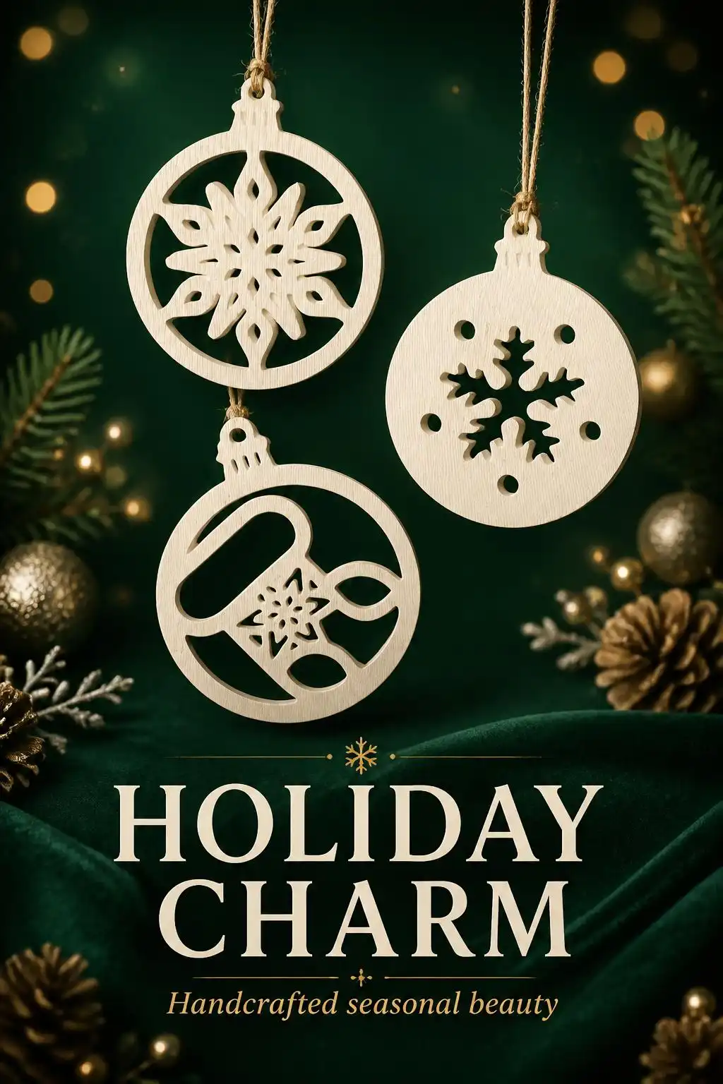 Artikel 68 3 Pieces set Handmade Plaster Snowflake Christmas Ornaments (Gießpulver / Gips)