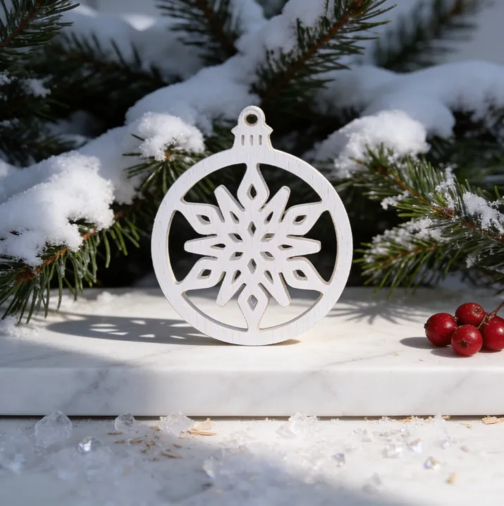 Artikel 68 3 Pieces set Handmade Plaster Snowflake Christmas Ornaments (Gießpulver / Gips)