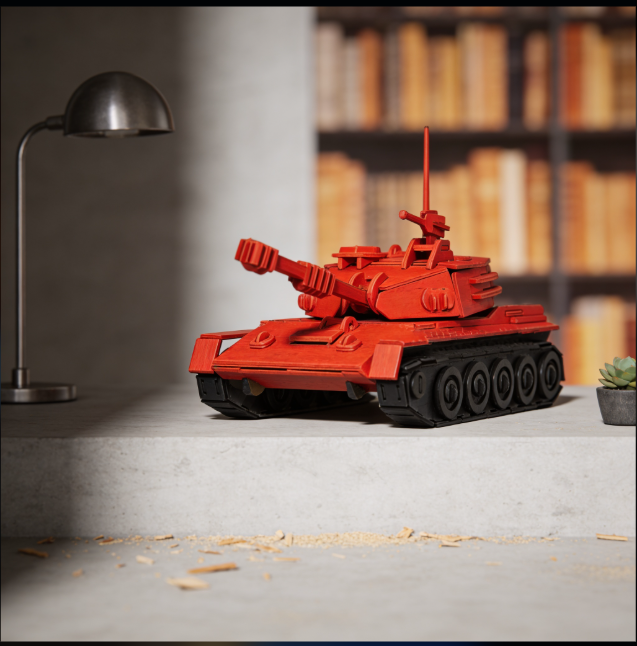 Artikel 112 3D Laser-Cut Plywood Tank Model Kit
