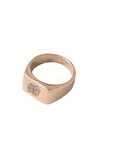 Artikel 1646 3 Pieces Elegant Steel Ring with Arabic Inscription "اليس الله بكاف عبده"Alesallah Hu Bekafin Abdaho