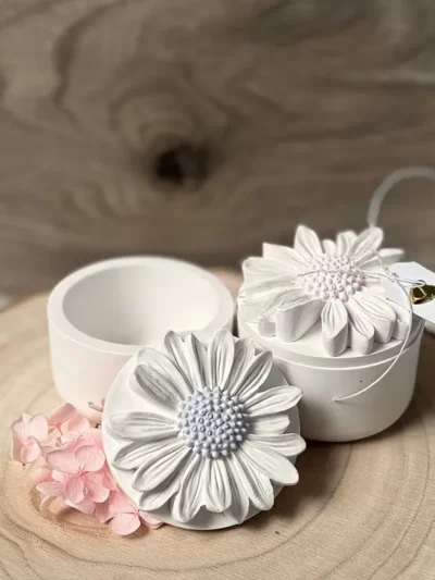 Artikel 43 3 Pieces Casting Powder Floral Jewelry Box – Elegant Storage Décor