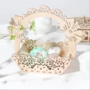 Artikel 53  3 Pieces  Elegant Laser-Cut Plywood Decorative Basket