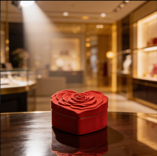 Artikel 88 Handcrafted Rose Heart Gypsum Trinket Box